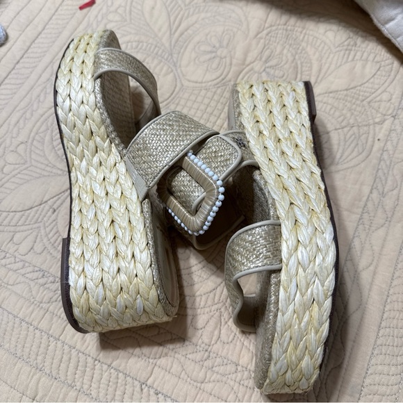 Sam Edelman Chase platform wedge espadrille sandal size 6M - Picture 5 of 11